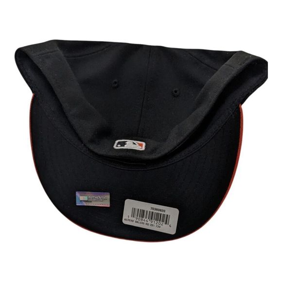 New Era Black and Orange Baseball Cap - Picture 3 of 5